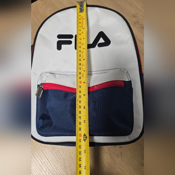 FILA White Navy Mini Backpack with Red Trim - Picture 5 of 6